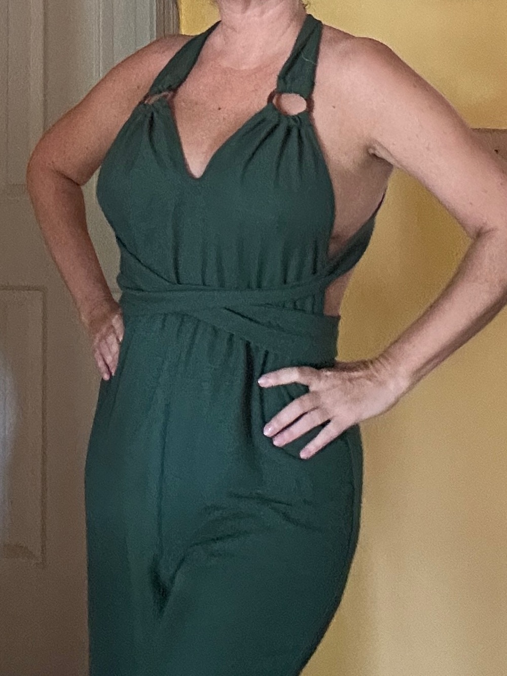 Women’s Green Halter Jumpsuit